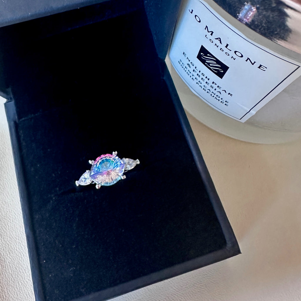 Iridescent Aurora Mystic Rainbow Ring