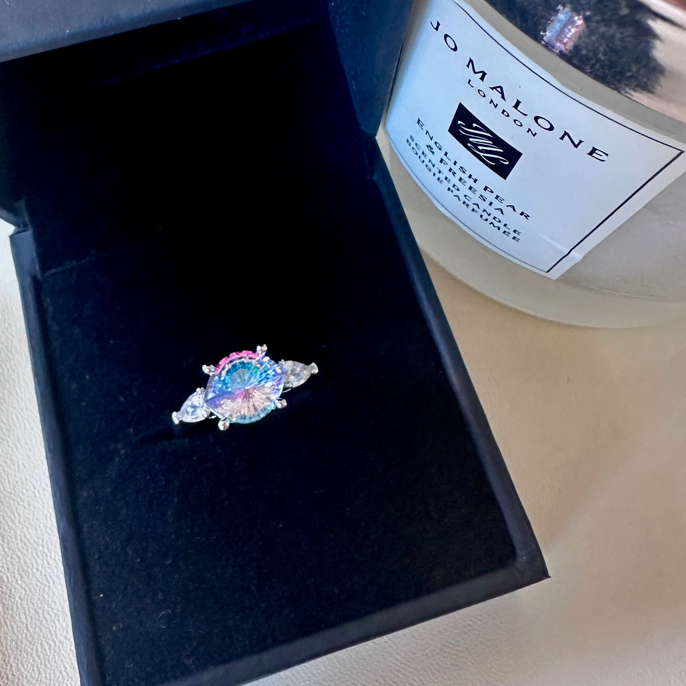 Iridescent Aurora Mystic Rainbow Ring