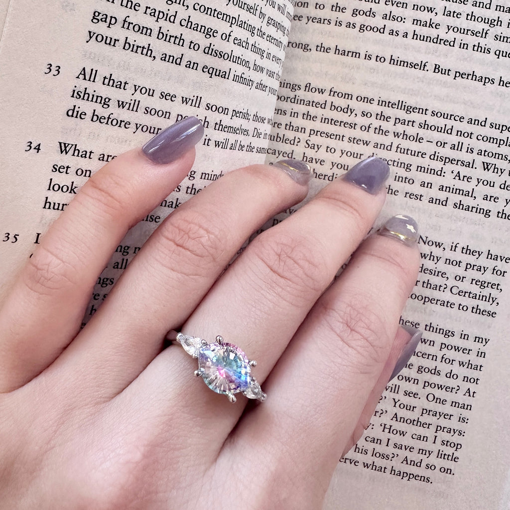 Iridescent Aurora Mystic Rainbow Ring