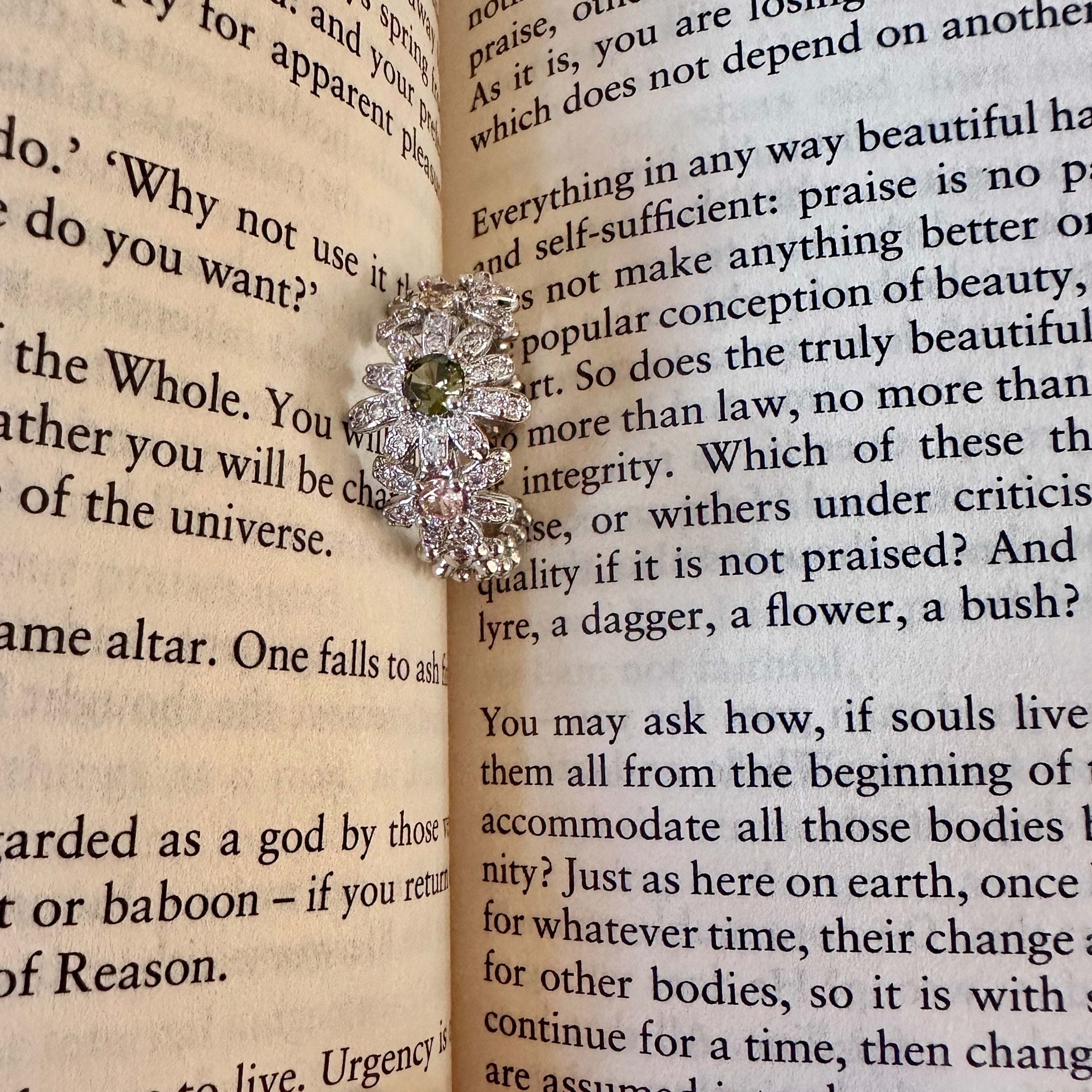Cottagecore Nature Jewellery Triple Daisy Flower Ring