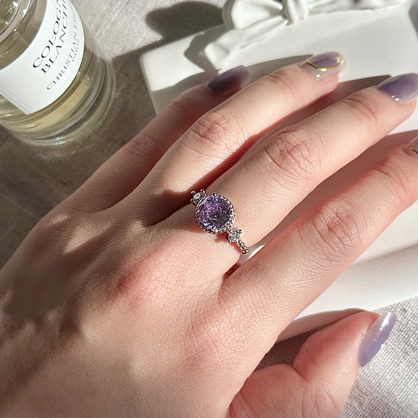 Unique Lavender Amethyst-Style Ring