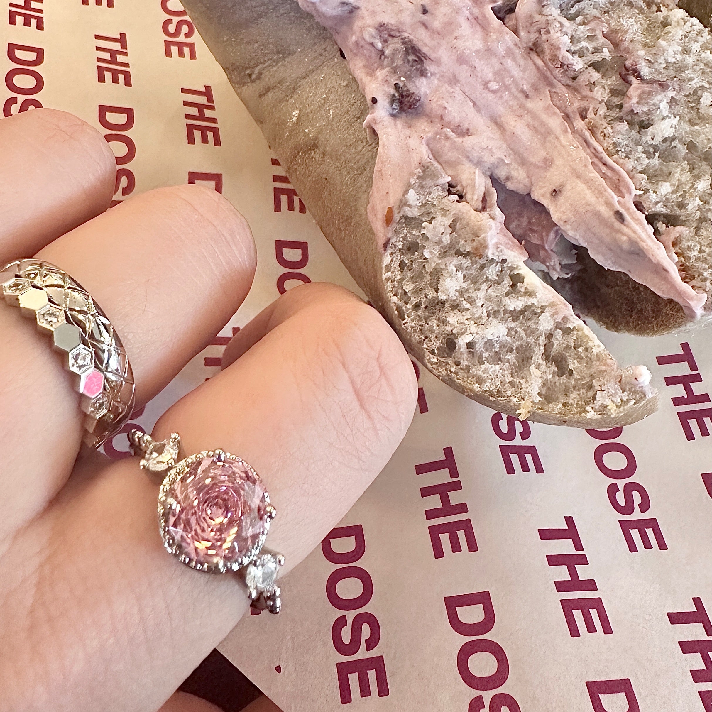 Vintage Inspired Pink Gemstone Ring | Gift for Her