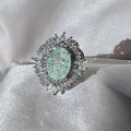 Unique Vintage Style Mint Green Tourmaline Ring
