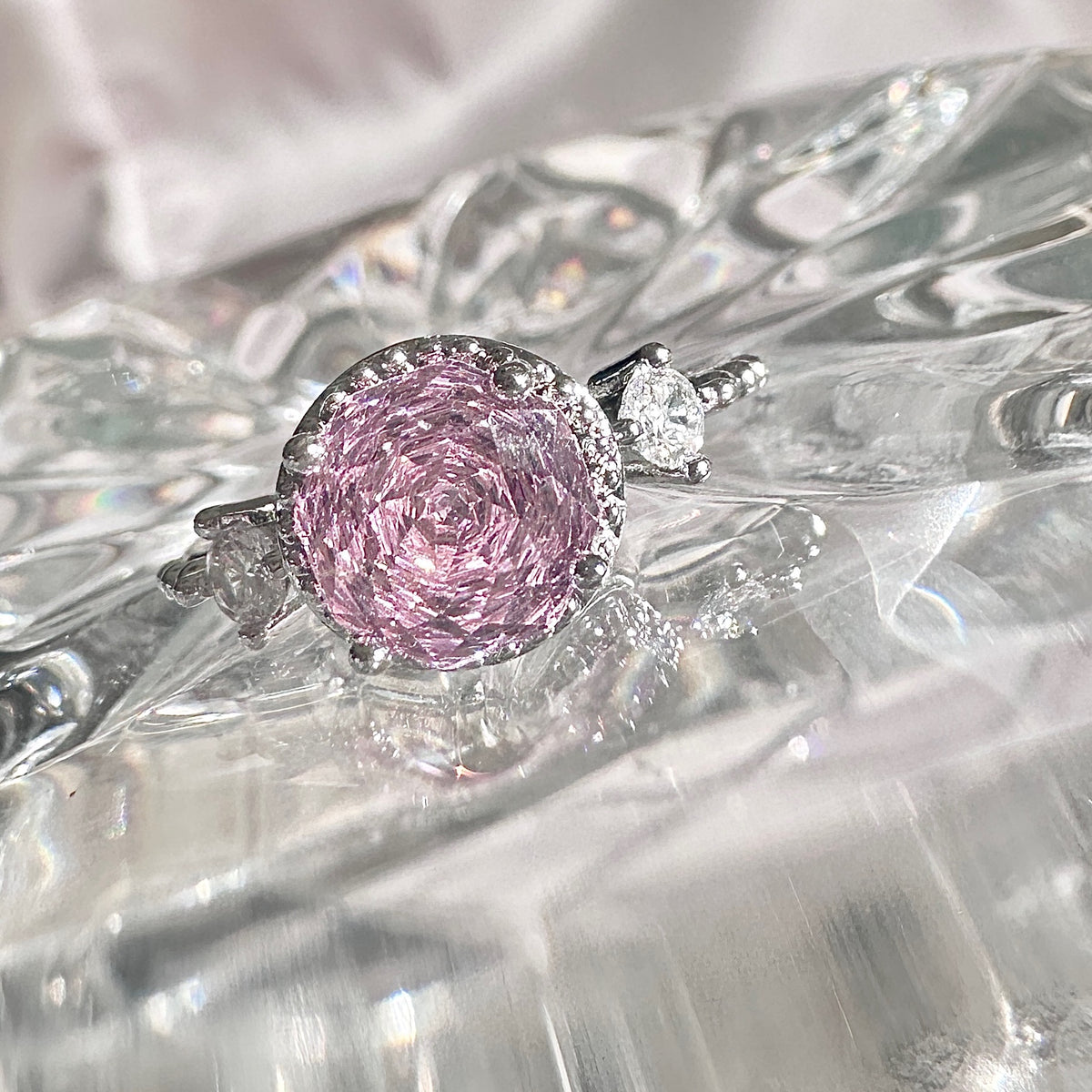 Vintage Inspired Pink Gemstone Ring | Gift for Her