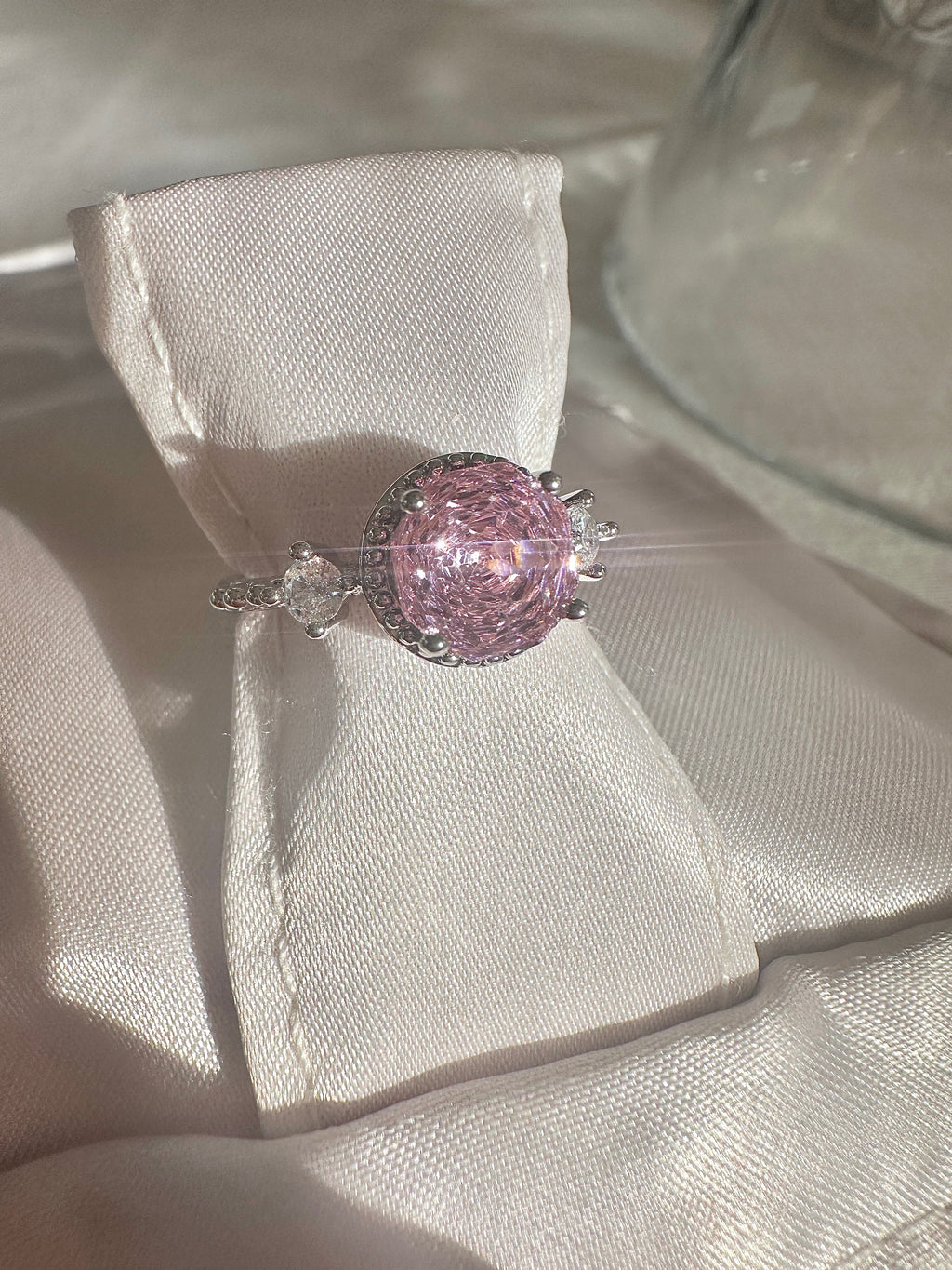 Vintage Inspired Pink Gemstone Ring | Gift for Her