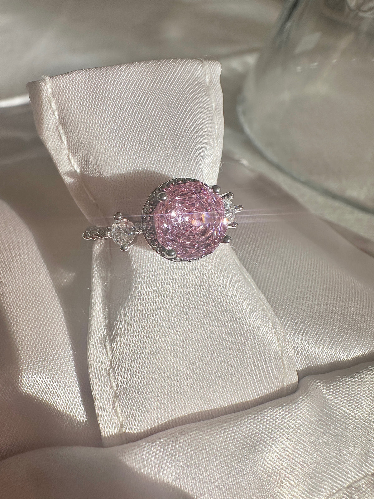 Vintage Inspired Pink Gemstone Ring | Gift for Her