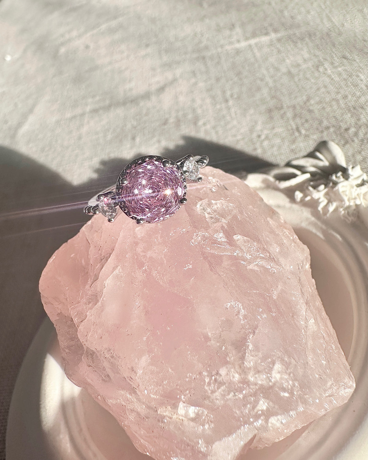 Vintage Inspired Pink Gemstone Ring | Gift for Her