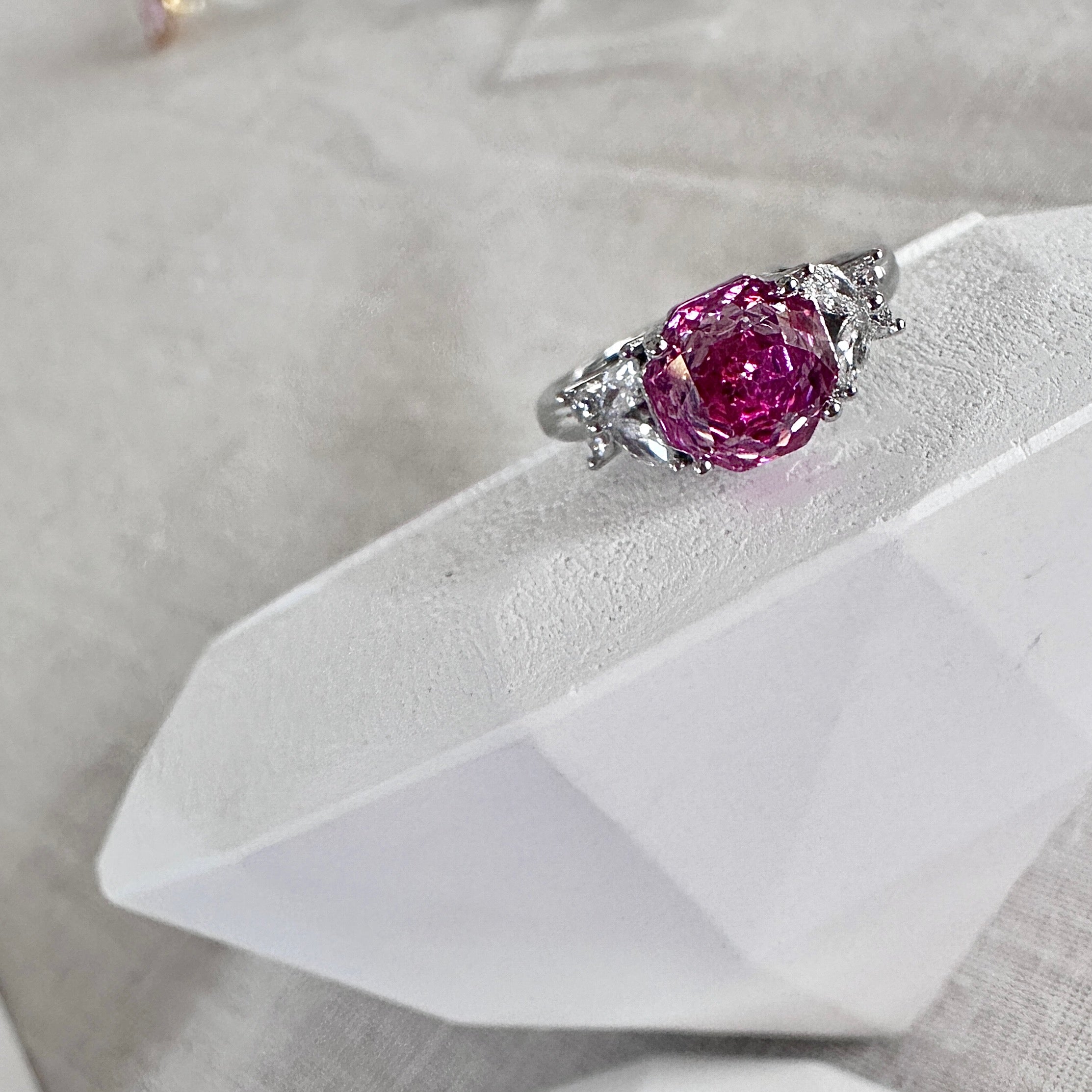 Silver Statement Ring with Marquise Accents| Engagement Style Gift for Her