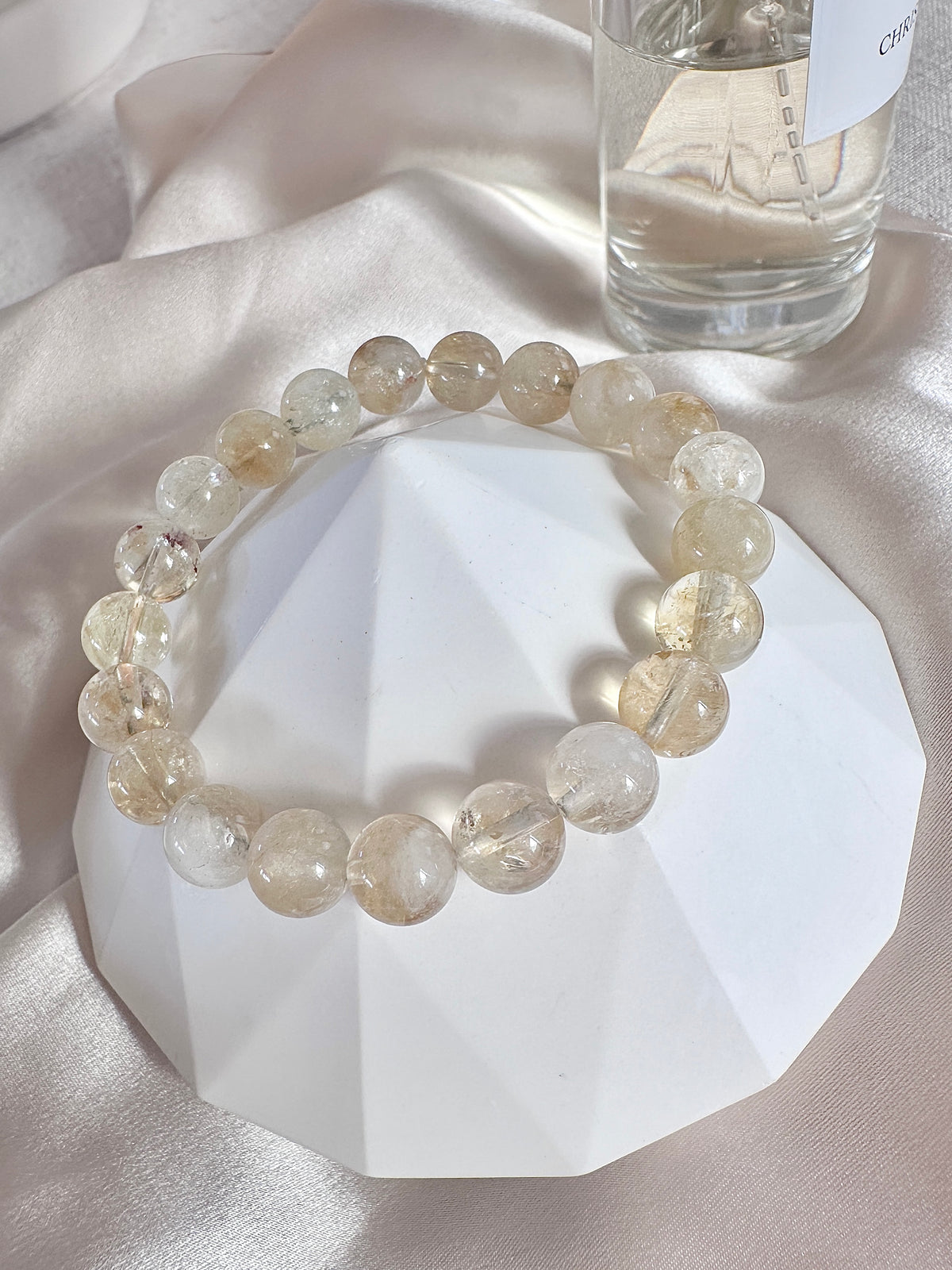 Yellow Phantom Quartz Bracelet 8mm— Stone of Wealth & Career Breakthroughs