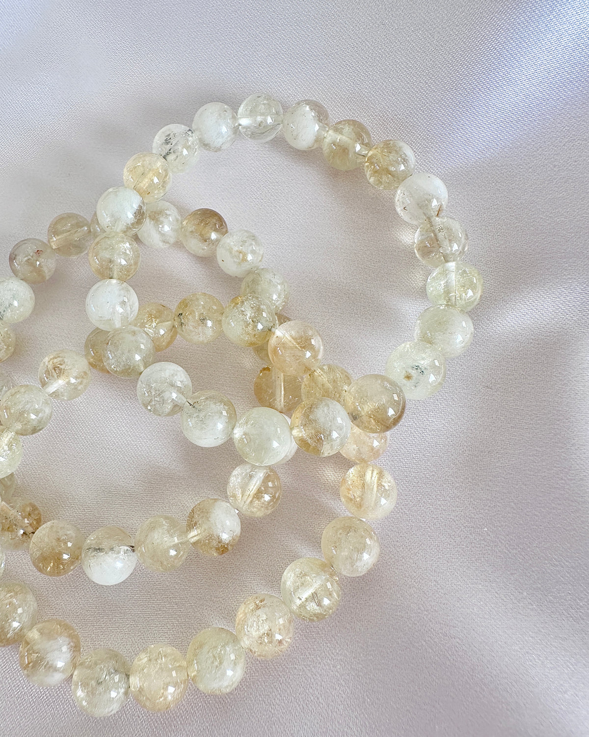 Yellow Phantom Quartz Bracelet 8mm— Stone of Wealth & Career Breakthroughs