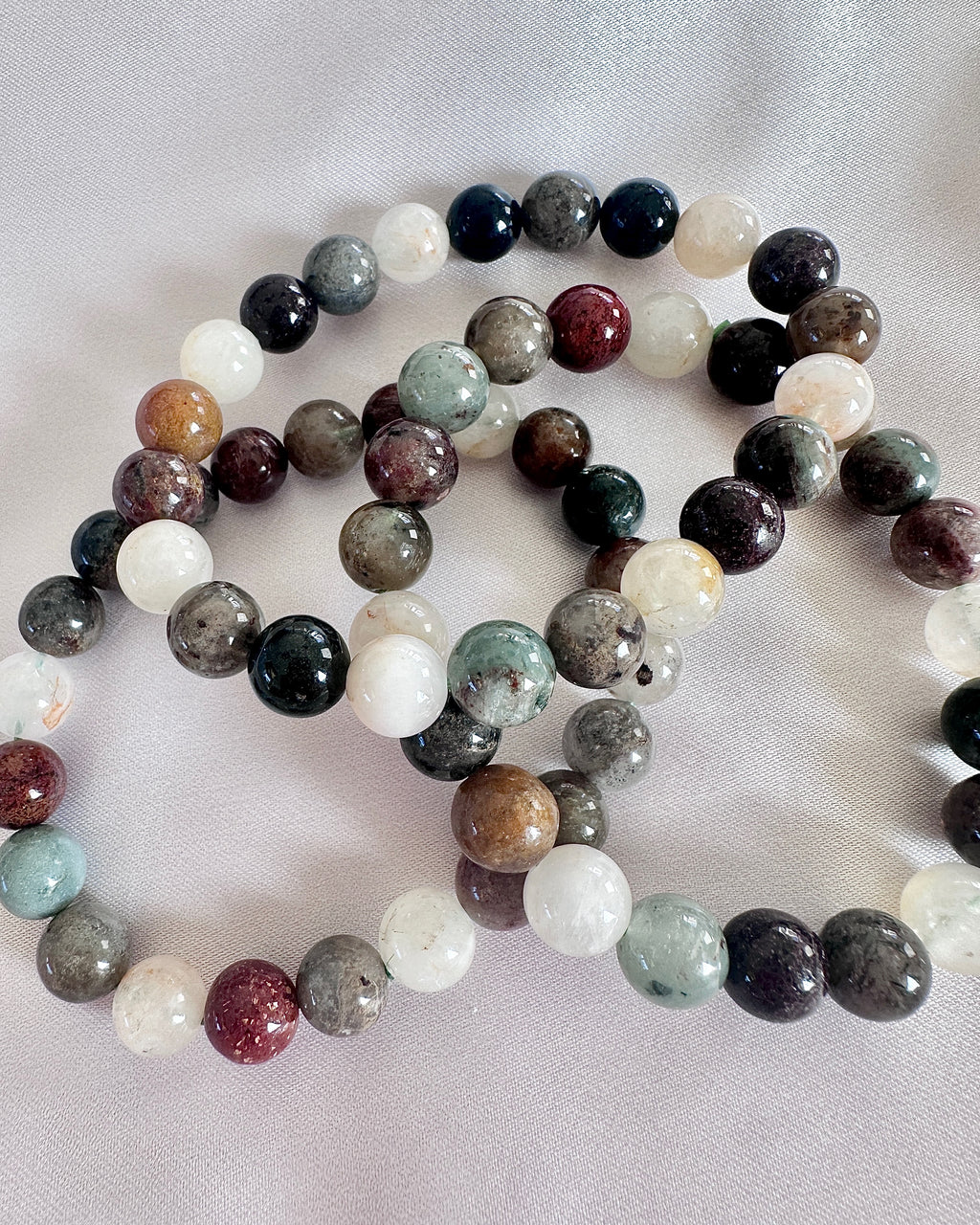 Four Seasons Phantom Quartz Bracelet — 10mm Flower Phantom Quartz
