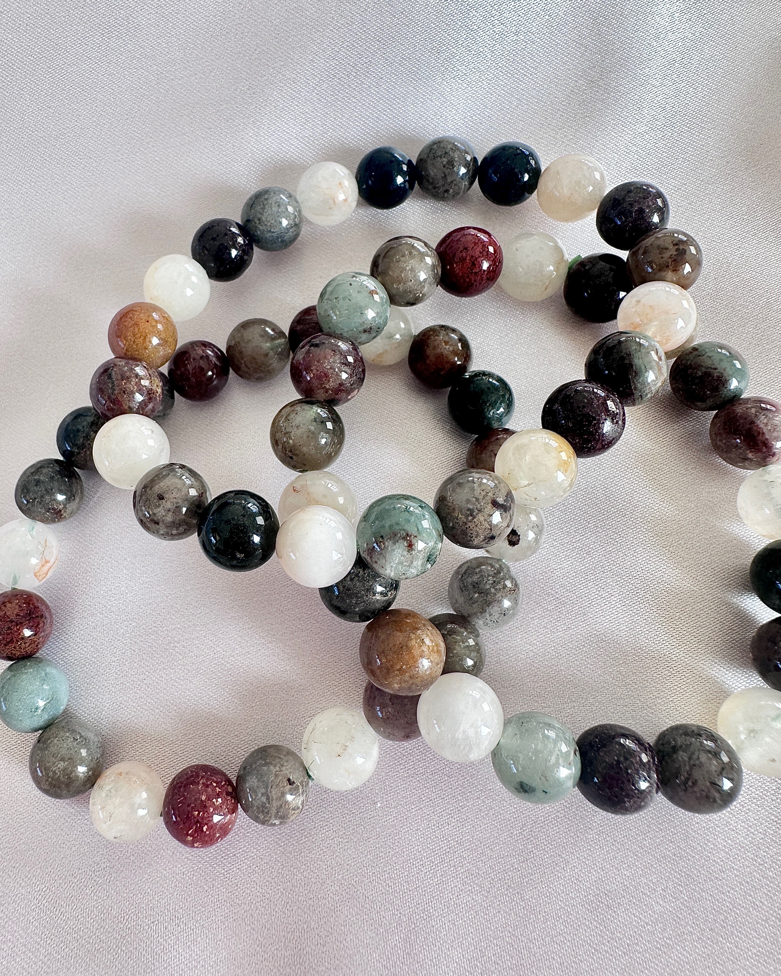Four Seasons Phantom Quartz Bracelet — 10mm Flower Phantom Quartz