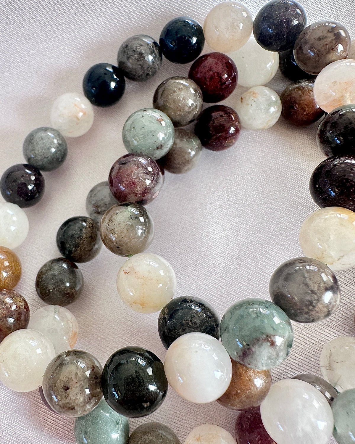 Four Seasons Phantom Quartz Bracelet — 10mm Flower Phantom Quartz