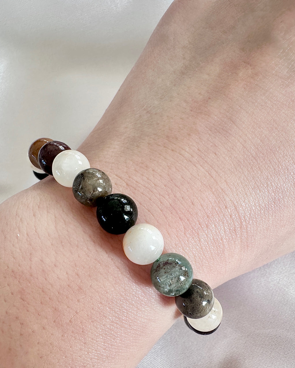 Four Seasons Phantom Quartz Bracelet — 10mm Flower Phantom Quartz