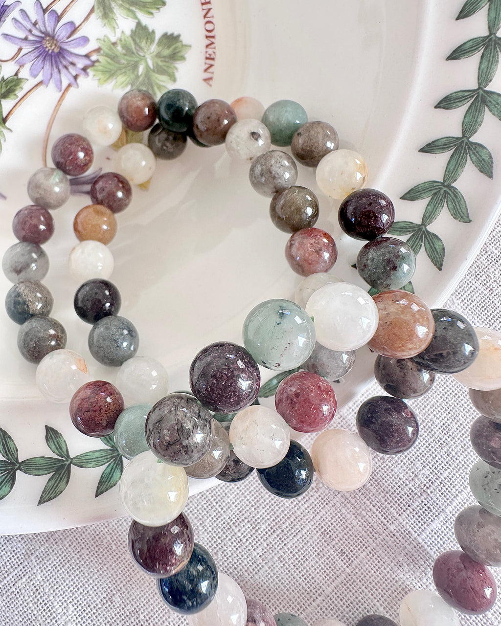 Four Seasons Phantom Quartz Bracelet — 10mm Flower Phantom Quartz