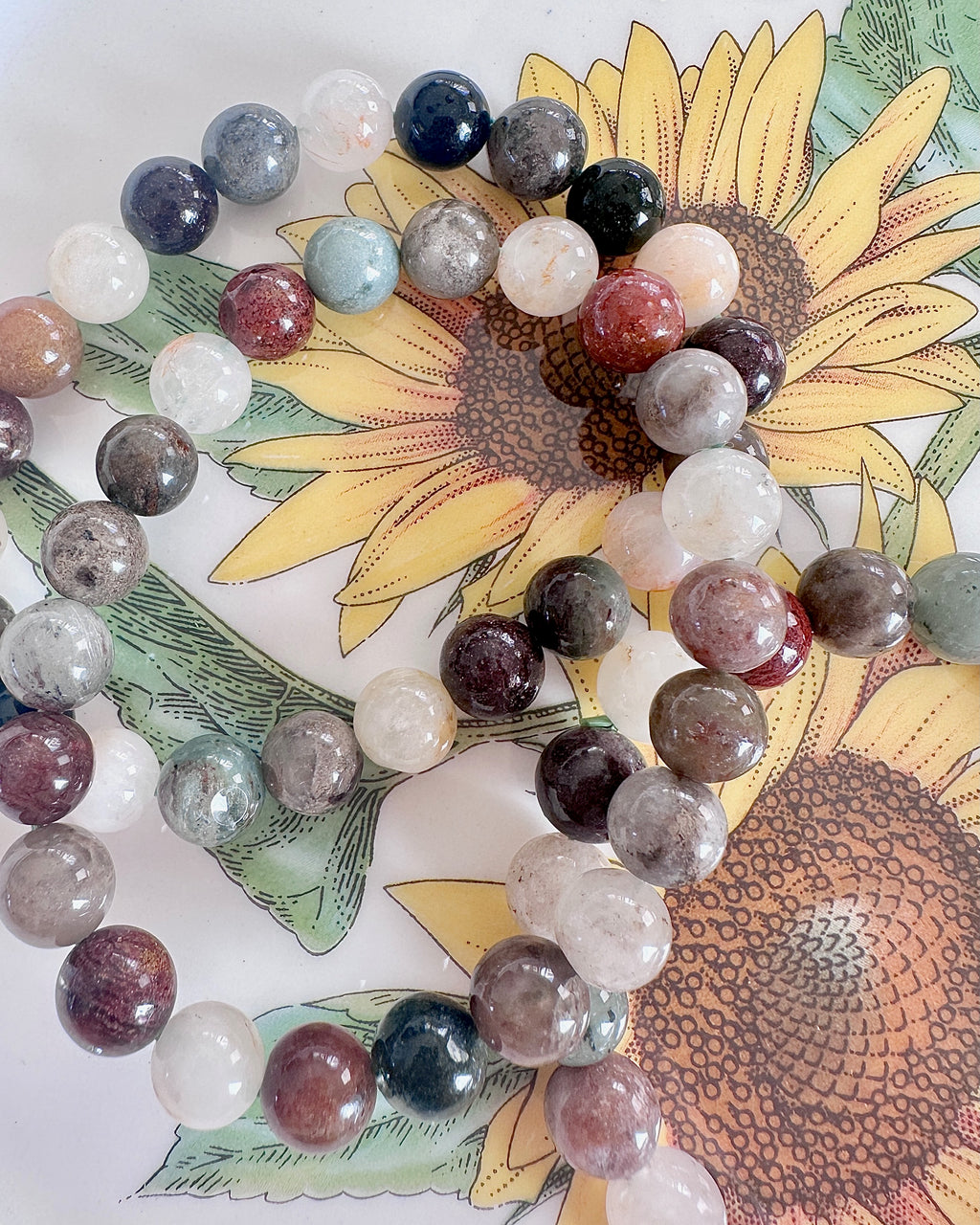 Four Seasons Phantom Quartz Bracelet — 10mm Flower Phantom Quartz