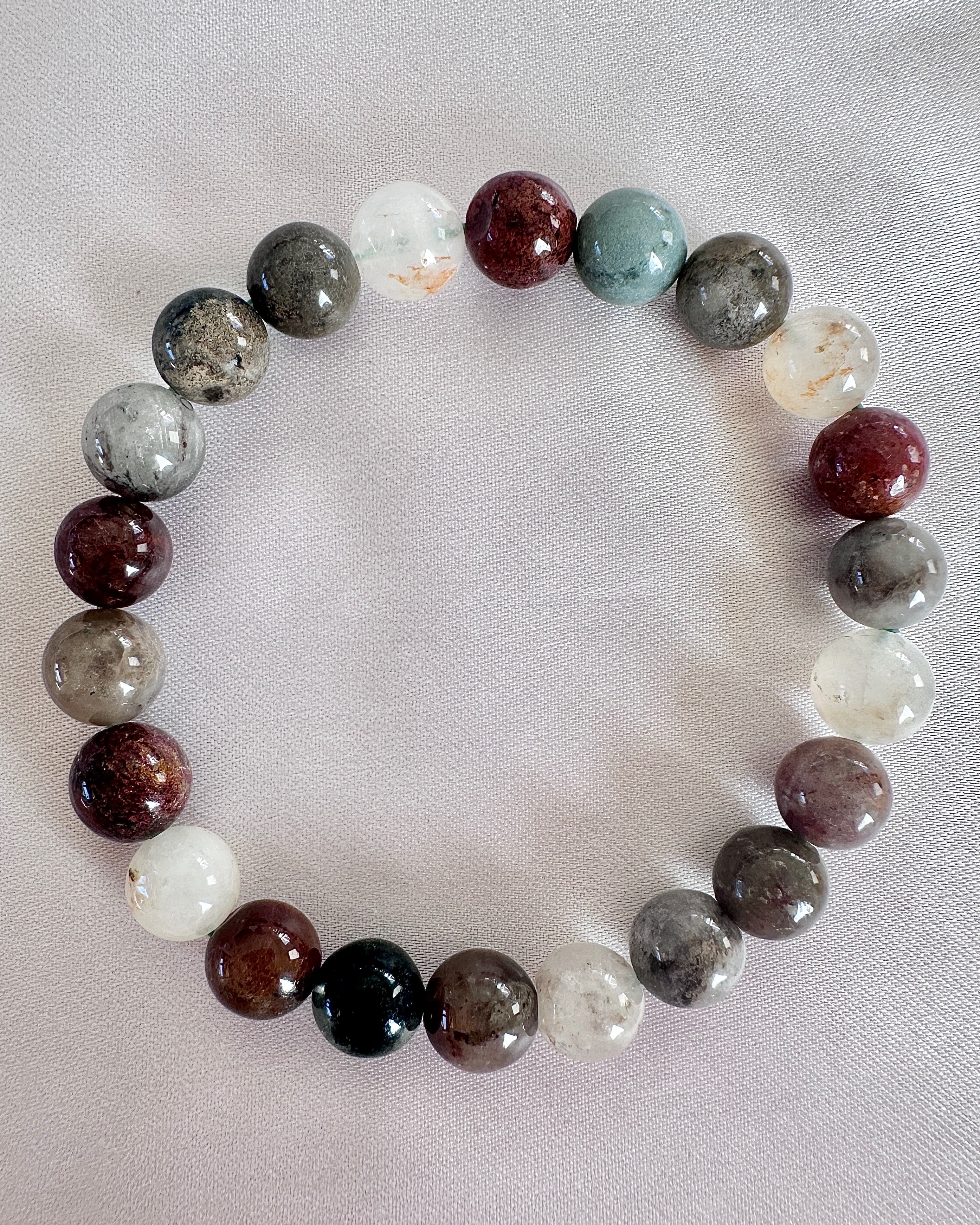 Four Seasons Phantom Quartz Bracelet — 10mm Flower Phantom Quartz