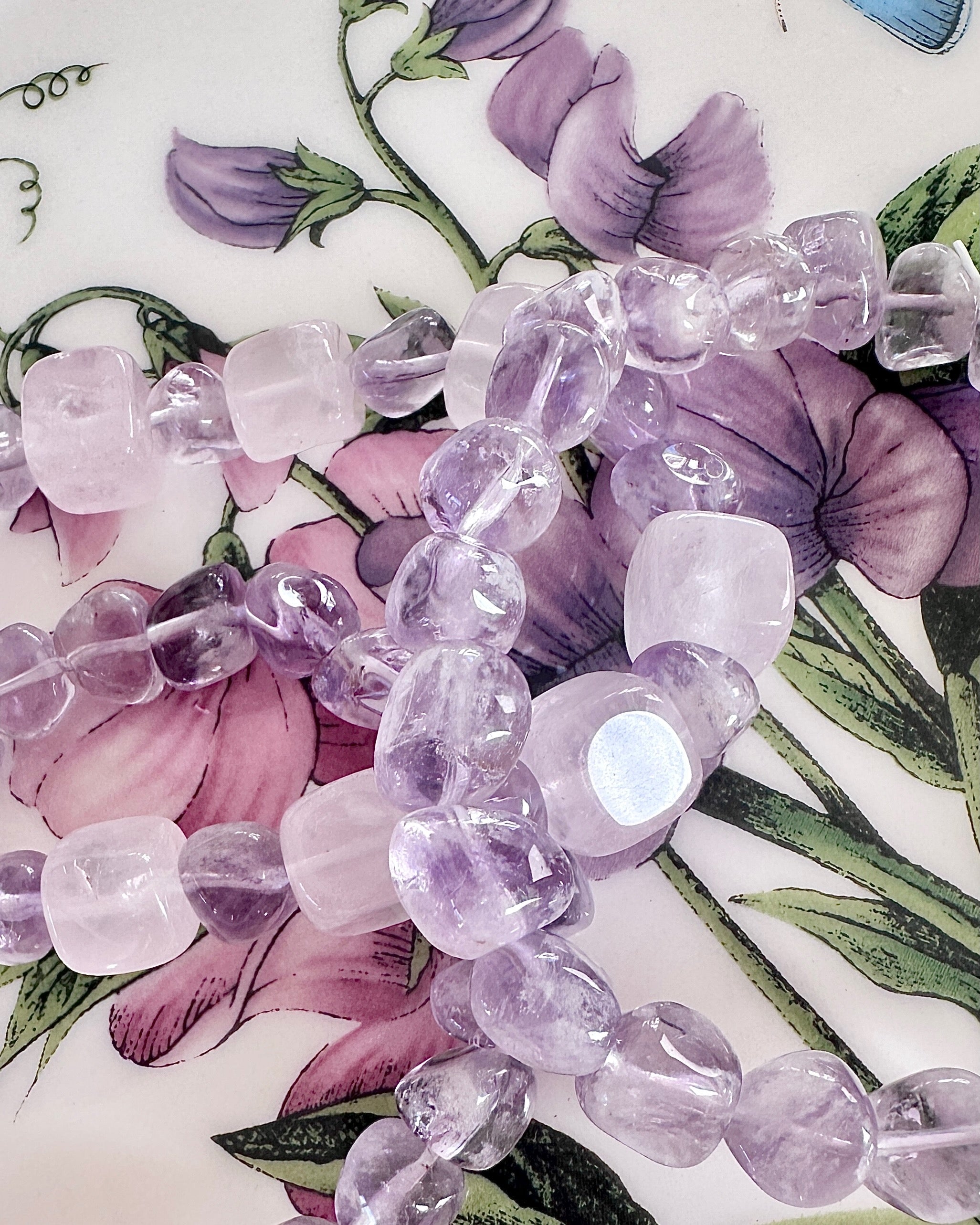 Rose de France Amethyst & Rose Quartz Bracelet — Soothes Overthinking, Sweet Dreams