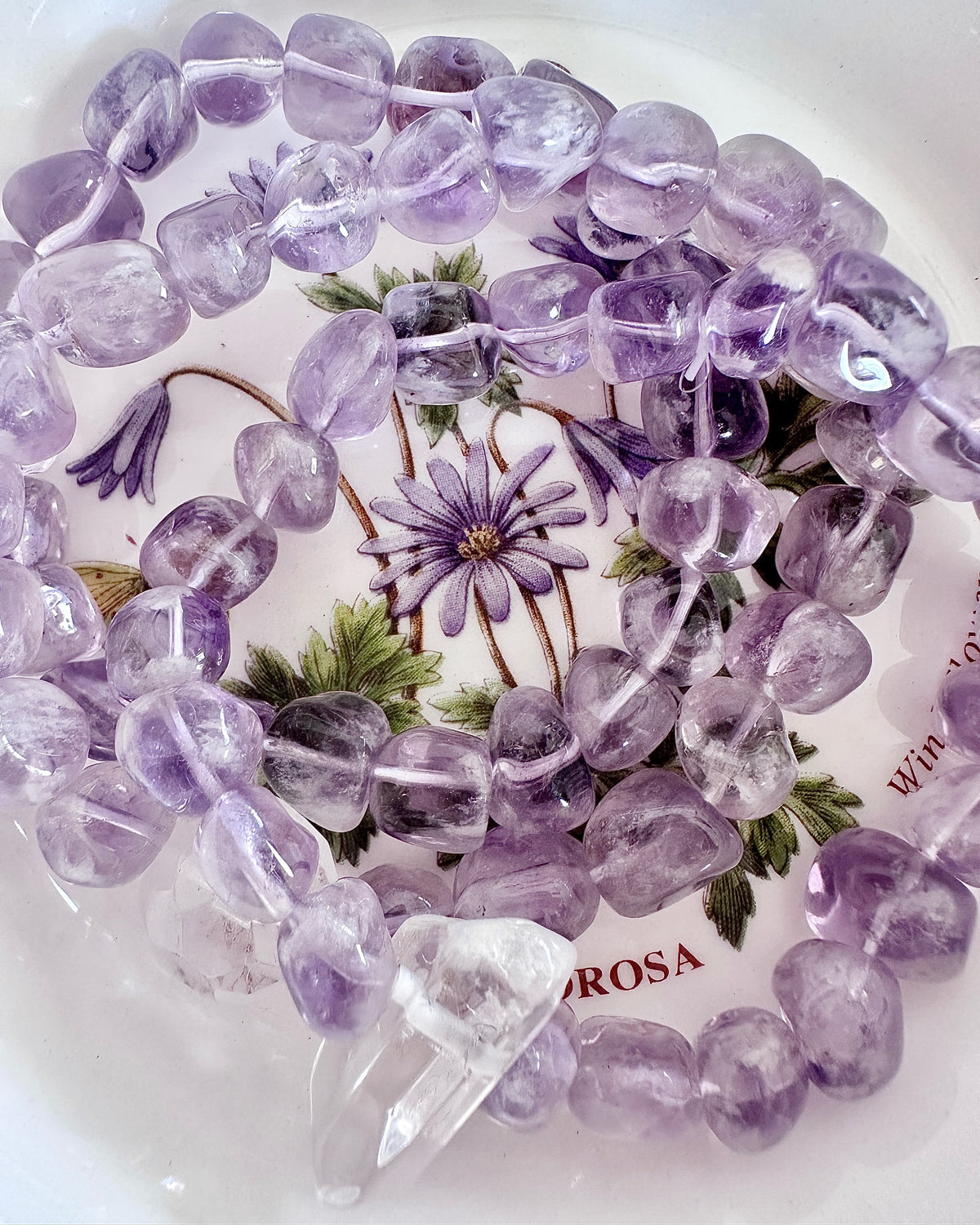 Rose de France Amethyst & Rose Quartz Bracelet — Soothes Overthinking, Sweet Dreams