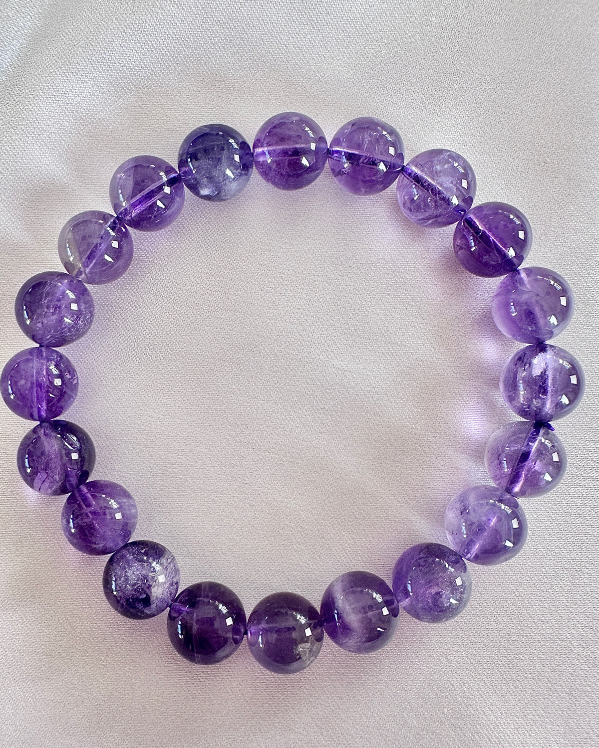 Amethyst Bracelet — Crown Chakra Calm, Focus & Sleep