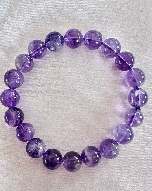 Amethyst Bracelet — Crown Chakra Calm, Focus & Sleep
