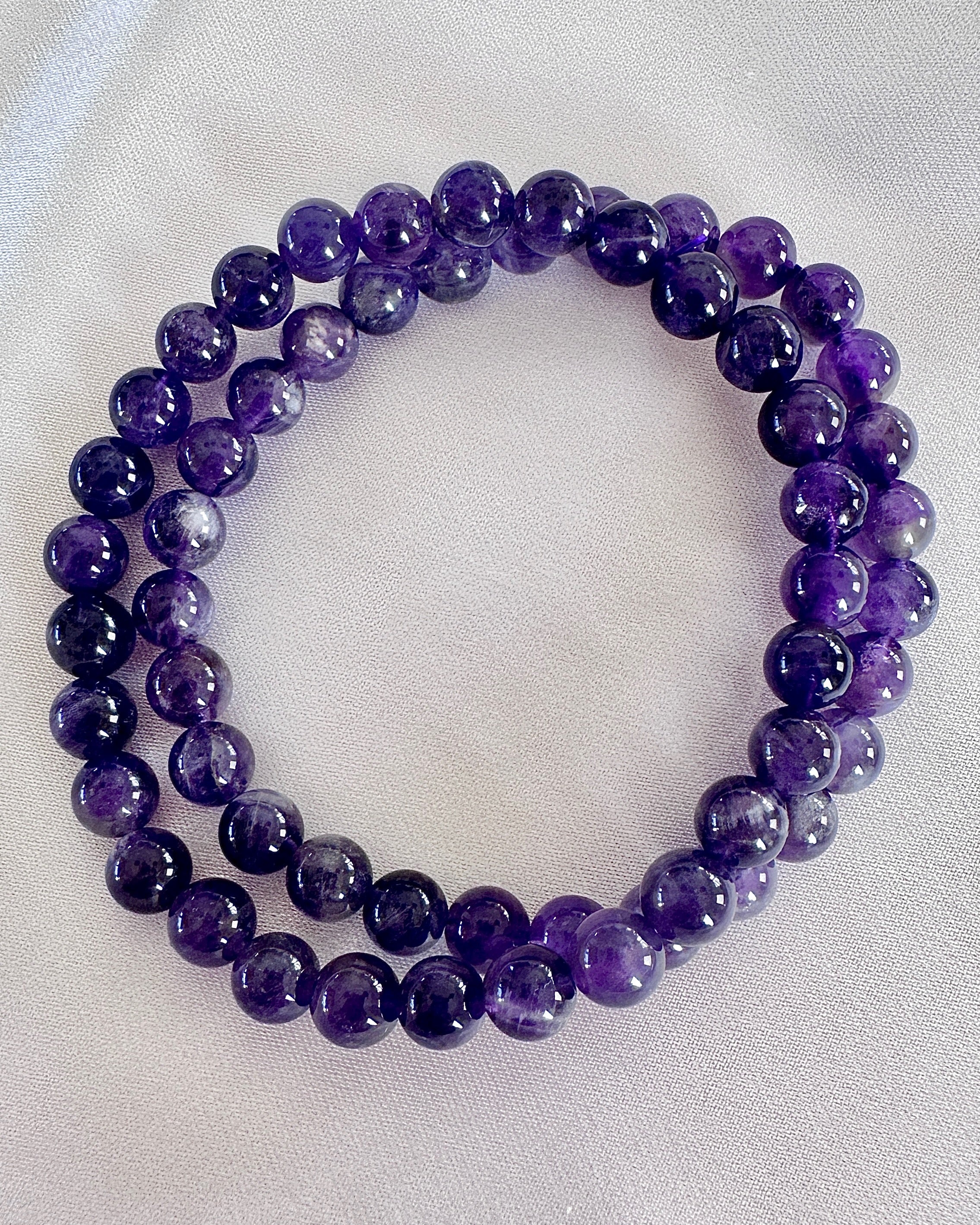 Amethyst Bracelet — Crown Chakra Calm, Focus & Sleep