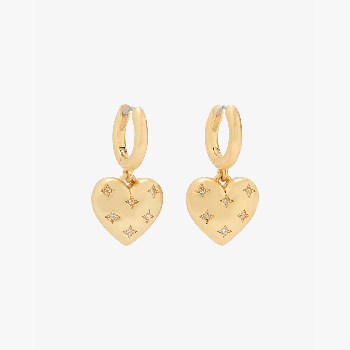 Kate Spade New York: Puffy Heart Huggie Drop Earrings