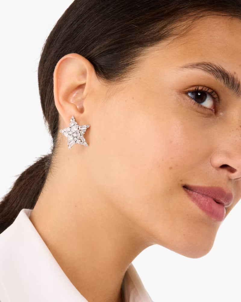 Kate Spade New York: Crystal Cluster Star Statement Earrings